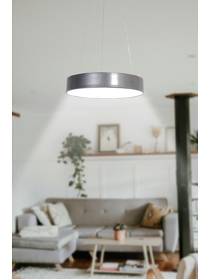 UltraMint Modern Panel Ledli Gri Oturma ve Yatak Odası Avizesi, Mutfak Dekorasyonu