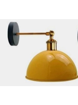 UltraMint Modern Rustik Sarı Duvar Aplikası, Okuma ve Gece Lambası