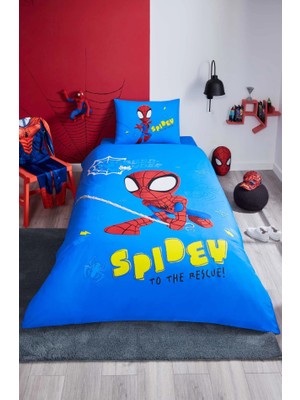 Özdilek Spidey Power Tek Kişilik Lisanslı Lastikli Çocuk Nevresim Takımı