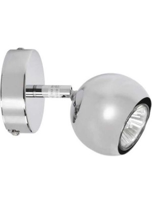 UltraMint Krom Spot Tekli Küre Ram LED Gün Işığı Aplik Duvar Lambası