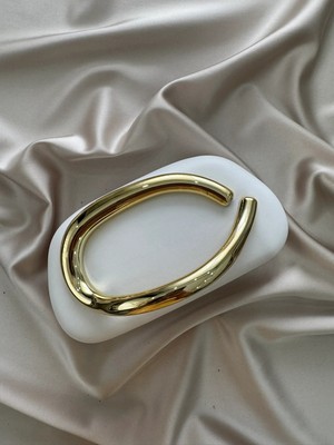 Öznora Babil Model Beyaz Deri Abiye El ve Omuz Çantası
