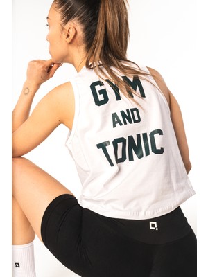 Harsfit Kadın Beyaz Sporcu Atleti - Gym And Tonic