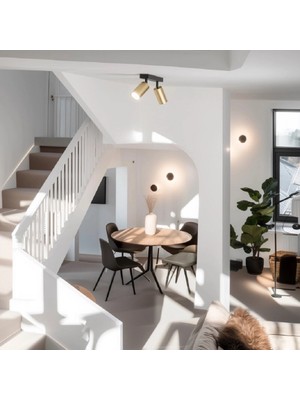 Riolight Riolıght Modern1 Hareketli1 Mat Gold1 Mat Altın1 Başlık 2XGU10 Duylu LED Spot Avize(Ampül Dahil)