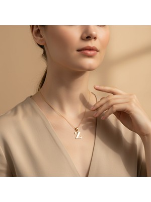 Xuping Jewelry Stil Incisi/xupıng Jewelry Z Düz Harf Kolye