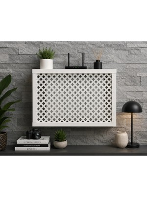 EyluX Shop Modern Dekoratif Duvara Asılabilir Sigorta ve Modem-Wifi Saklama Kutusu 30X40 cm Derinlik 10CM