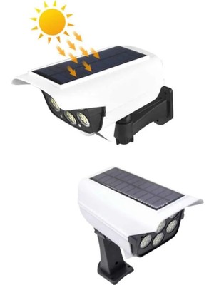 Uravas Store Solar Bahçe Lambası Uzaktan Kumandalı Kamera Görünümlü Hareket Sensörlü