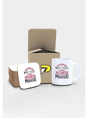 Crazy Shops Why Still Yazılı Tipografik Tasarımlı Baskılı Kupa Bardak Seti, Eğlenceli Özel Hediye Mug