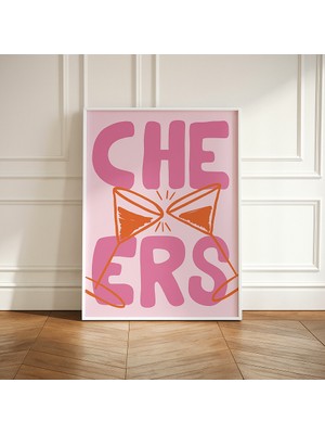 Nt Handmade Mc Home Art Çerçeveli Uv Baskı Chers Desenli Tablo Seti – Modern & Şık Mutfak Kokteyl Duvar Dekoru