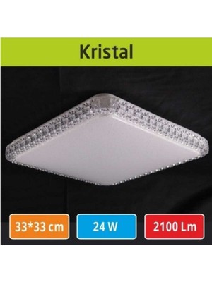 UltraMint 24W Sıva Üstü LED Panel 33X33 cm Kristal LED Avize Beyaz Işık