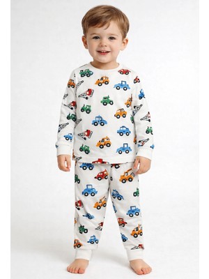 Luggi Baby Bisiklet Yaka Uzun Kollu Erkek Bebek Pijama Takımı