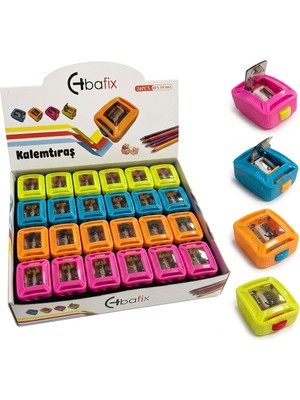 Kitabevimden Bafix Kalemtıraş Otomatik Kapaklı Çiftli Pls. BFX-SY1064