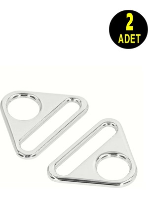Usin 2 Adet 4 cm Çanta Sapı Branda Çadır Kemer Yük Bağlama Gerdirme Delikli Metal Tokası