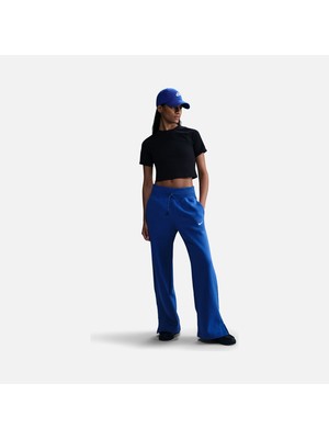 Nike Nsw Phoenix Fleece Hr Pant Wide Kadın Polarlı Yüksek Belli Mavi Eşofman Altı DQ5615-480