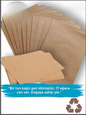 Orbak Kağıt Kraft Kahverengi Kraft Saman Kağıdı Paketleme Hobi Etiket Kağıdı 90 Gram 5 Adet 70 x 100 Ebatında