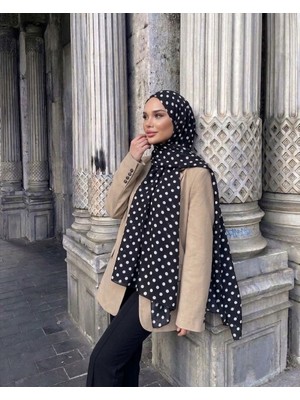 Revam Collection Puantiye Desenli Pamuk Soft Şal