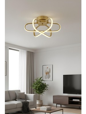 UltraMint Eskitme 3'lü LED Plafonyer, Çok Renkli Modern Avize, Salon ve Oda Aydınlatması