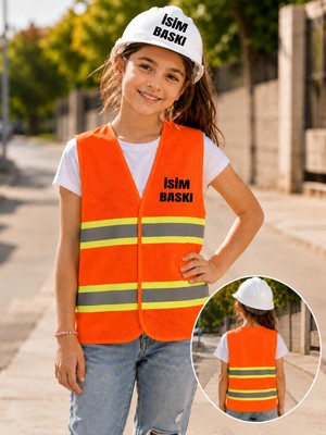 Teknik Çocuk Mühendis Yelek Seti ( Isme Özel Baskılı )