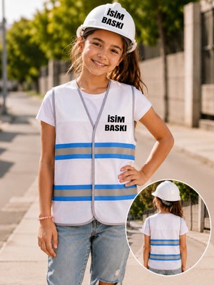Teknik Çocuk Mühendis Yelek Seti ( Isme Özel Baskılı )
