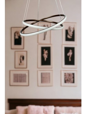 UltraMint Modern 2'li Kahverengi LED Sarkıt Avize, Çoklu Ortam Kullanımı