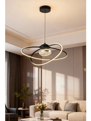 UltraMint Şık Antresit 2'li Sarkıt Modern LED Avize, Salon, Mutfak ve Çocuk Odası Için