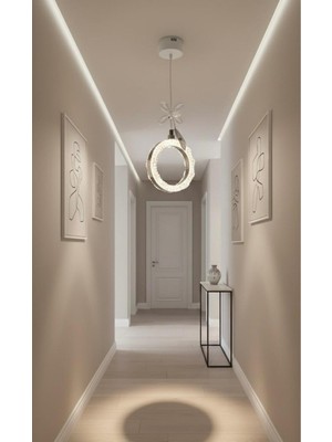UltraMint Şık Tekli Kristal LED Avize ile Evinize Zarif Işıklandırma