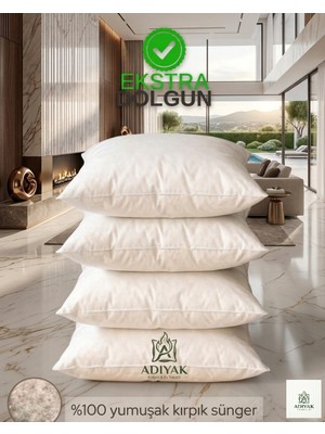 4'lü Set Kırlent Içi Yastık Vip Kalite - %100 Yumuşak Kırpıntı Sünger Ekstra Dolgun Kırlent Içi