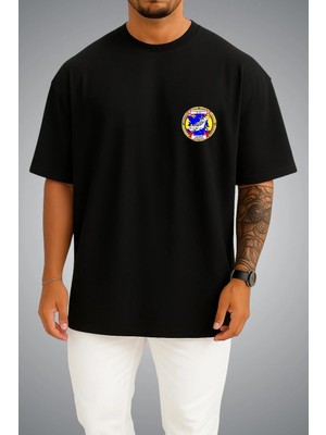 Bahriyeli Collection Oversize Tcg Karamürselbey Logo Cep Baskılı Unisex T-Shirt