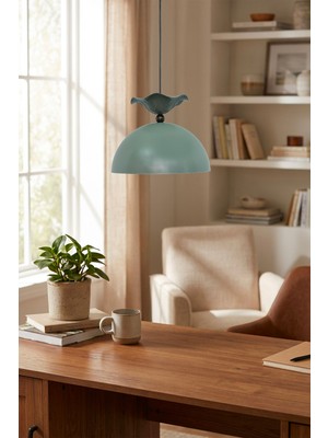 UltraMint Modern Mouse Grisi Nilüfer Retro Metal Tekli Sarkıt Aydınlatma