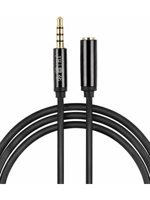 Jinghua 3.5mm Aux Ses Uzatma Kablosu 1.5 Metre, Erkek Dişi Stereo Jack Kablo, Telefon Tablet Tv Bilgisayar Kulaklık Hoparlör Araç Ses Sistemi Uyumlu, Altın Kaplama Tak Çalıştır A130E