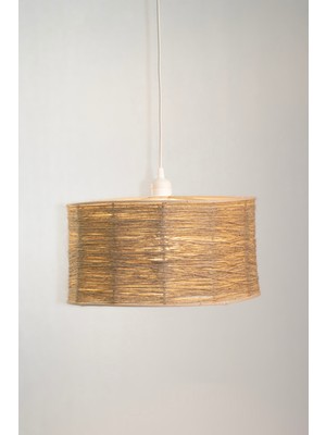 UltraMint El Yapımı Jüt Bohem Rustik Avize, 35X18 Cm, Şık ve Doğal Aydınlatma