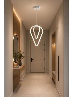 UltraMint Modern Beyaz Ledli Avize, Şık ve Dekoratif Tavan Aydınlatması