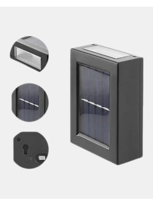Uravas Store Solar Dış Mekan Aplik Su Geçirmez Dayanıklı LED Aydınlatmalı