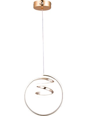 UltraMint Modern Gold LED Sarkıt Avize, 3 Renkli Yanabilen, Şık ve Zarif Tasarım