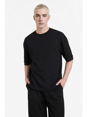 Defacto Erkek T-Shirt B4844AX/BK81 Black