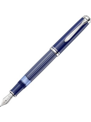 Pelikan M815 Metal Striped Blue Special Edition Dolma Kalem