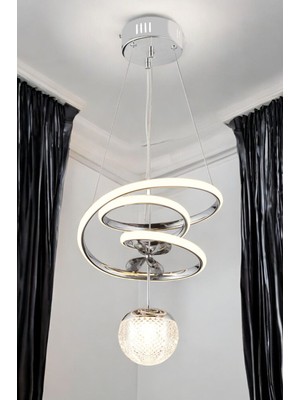 UltraMint Şık Mini Modern Sarkıt LED Avize, Taş Detaylı, Eşsiz Aydınlatma Tasarımı