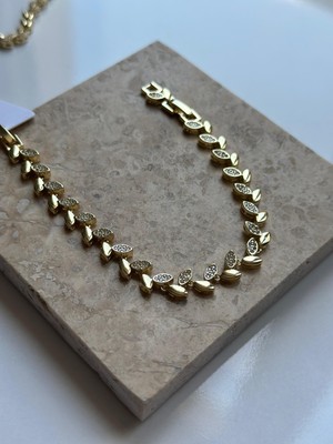 Luckyb Store Geniş Yapraklı 14K Bileklik