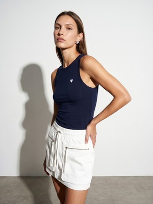 Dilvin 21259 Bisiklet Yaka Top-Lacivert
