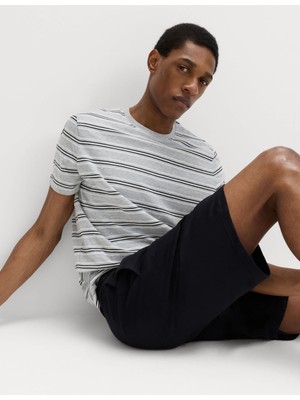 Marks & Spencer Saf Pamuklu Çizgili Pijama Takımı