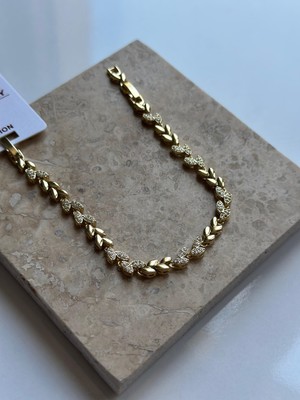 Luckyb Store Küçük Yapraklı 14K Bileklik