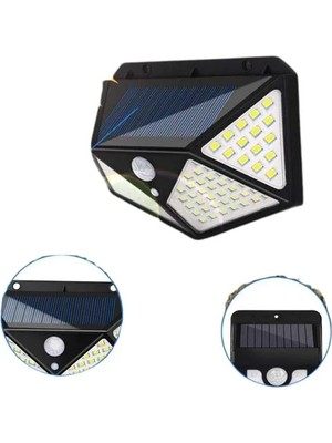 Uravas Store Solar Sensörlü Duvar Lambası Bahçe Lambaso Parlak Beyaz Işık Suya Dayanıklı