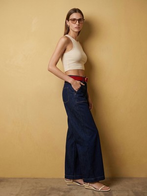 Dilvin 32941 Kolsuz Crop Top-Taş