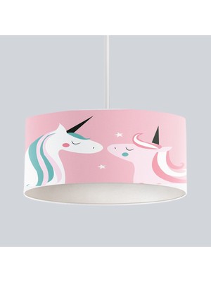 UltraMint Renkli Unicorn ve At Figürlü Çocuk Bebek Oda Sarkıt Avize