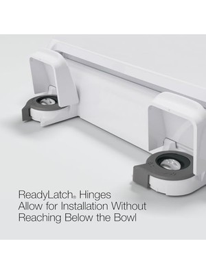 Vuralsin38 4636-RL-96 Cachet Readylatch Sessiz Kapat Uzatılmış Klozet Oturağı, Yumuşak Kapanan Klozet Koltuğu, Uzun Tuvaletler Için Klozet Koltukları, Bisküvi