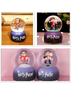 Derin Stok Harry Potter Içi Dönmeli Üflemeli Işıklı Müzikli Kar Küresi Büyük Boy