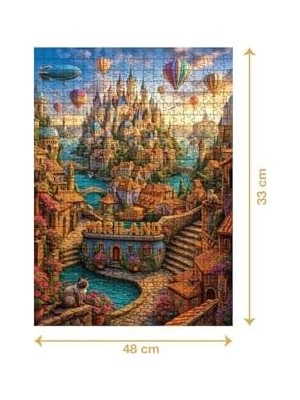 Vuralsin38 Miriland 500 Parça 2,2mm Kalınlık 48X33CM Profesyonel Hobi Puzzle Yapboz Serisi