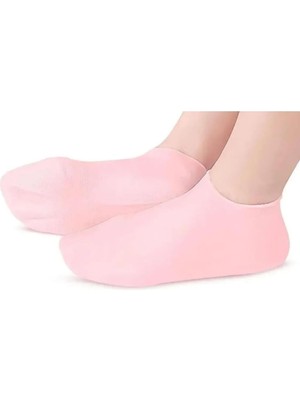 Nemlendirici Jel Topuk Çorabı - Çatlak Topuk Giderici ve Yumuşatıcı Spa Çorabı - Gece Bakımı Için Açık Parmaklı Jel Çorap-Krem Sonrası Koruma