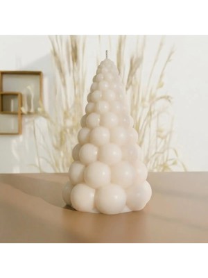 Helis Craft Çam Ağacı Bubble Silikon Kalıp - Taş Tozu, Mum, Kokulu Taş, Epoksi ve Wax Döküm Kalıbı 10.5 cm