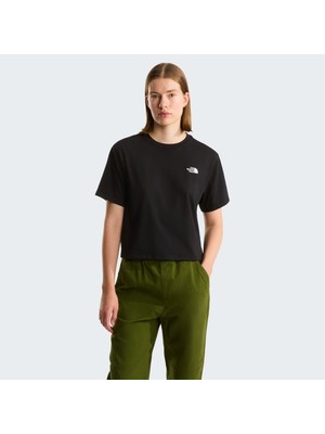 The North Face W Evolutıon Sımple Dome Crop Rlx Ss Tee Kadin Siyah Tshirt NF0A8FDHJK31