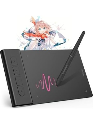 Plus Moda Osu Tablet Grafik Tablet VK430 4x3 Inç, Pilsiz Stylus 290RPS Raporlama Hızı, 8192 Baskı Hassasiyeti ve 4 Kullanılabilir Tuş, Windows//mac/chrome Os ile Uyumlu